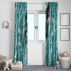Brisbane Heat Window Curtain Flaming Lightning Storm Geometric Sports Mascot Art