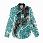 Brisbane Heat Women Casual Shirt Flaming Lightning Storm Geometric Sports Mascot Art