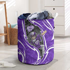Hobart Hurricanes Laundry Basket Flaming Lightning Storm Geometric Sports Mascot Art