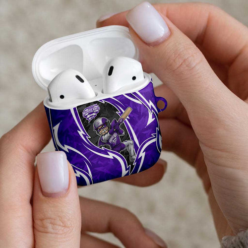 Hobart Hurricanes AirPods Case Flaming Lightning Storm Geometric Sports Mascot Art