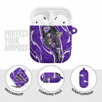 Hobart Hurricanes AirPods Case Flaming Lightning Storm Geometric Sports Mascot Art