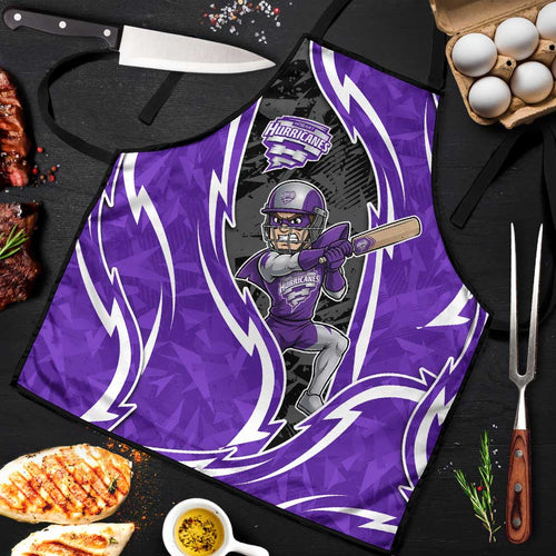 Hobart Hurricanes Apron Flaming Lightning Storm Geometric Sports Mascot Art