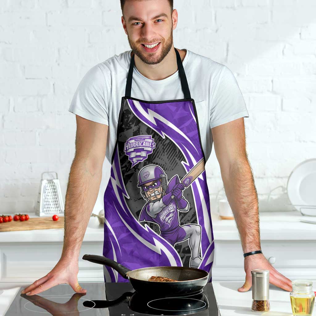 Hobart Hurricanes Apron Flaming Lightning Storm Geometric Sports Mascot Art