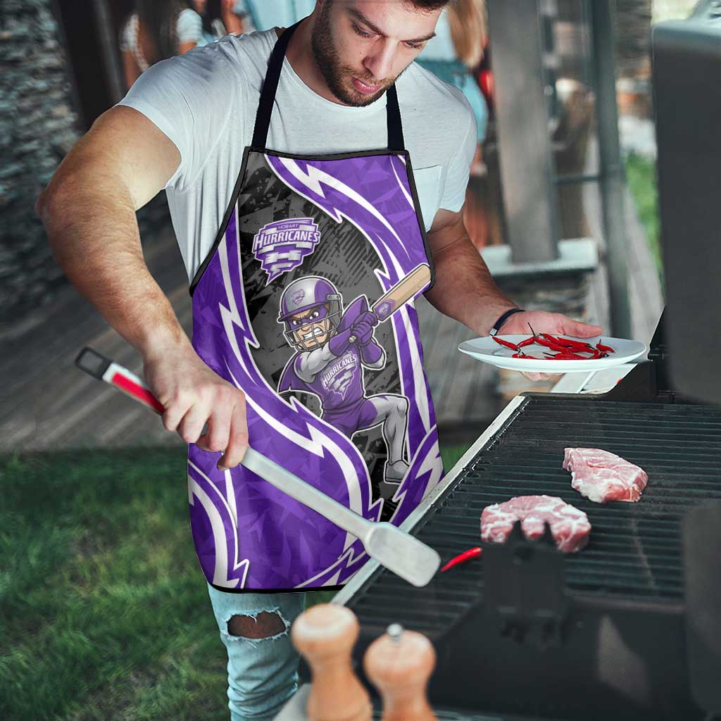 Hobart Hurricanes Apron Flaming Lightning Storm Geometric Sports Mascot Art