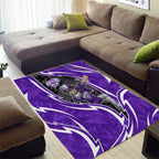Hobart Hurricanes Area Rug Flaming Lightning Storm Geometric Sports Mascot Art