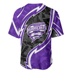 Hobart Hurricanes Baseball Jersey Flaming Lightning Storm Geometric Sports Mascot Art