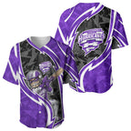 Hobart Hurricanes Baseball Jersey Flaming Lightning Storm Geometric Sports Mascot Art