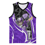 Hobart Hurricanes Basketball Jersey Flaming Lightning Storm Geometric Sports Mascot Art