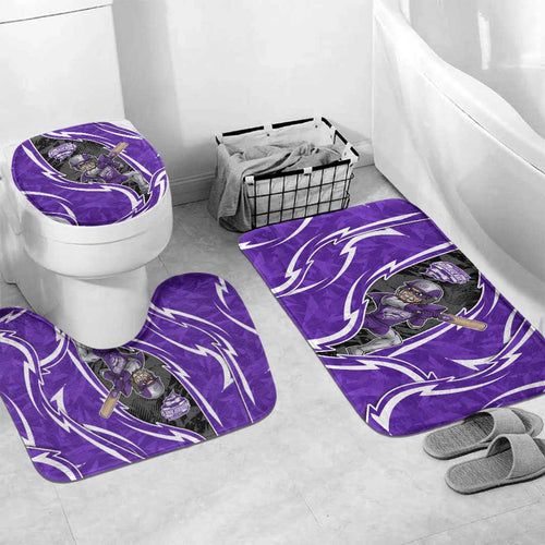 Hobart Hurricanes Bathroom Set Flaming Lightning Storm Geometric Sports Mascot Art