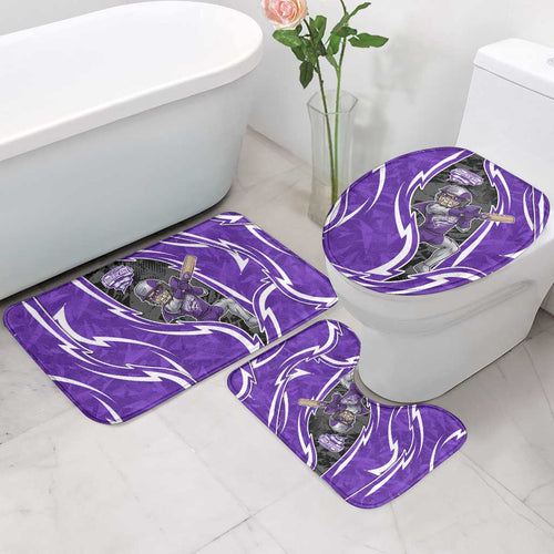 Hobart Hurricanes Bathroom Set Flaming Lightning Storm Geometric Sports Mascot Art