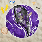 Hobart Hurricanes Beach Blanket Flaming Lightning Storm Geometric Sports Mascot Art