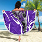 Hobart Hurricanes Beach Blanket Flaming Lightning Storm Geometric Sports Mascot Art