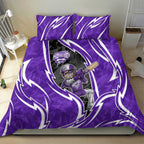 Hobart Hurricanes Bedding Set Flaming Lightning Storm Geometric Sports Mascot Art