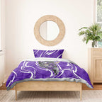 Hobart Hurricanes Bedding Set Flaming Lightning Storm Geometric Sports Mascot Art
