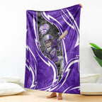 Hobart Hurricanes Blanket Flaming Lightning Storm Geometric Sports Mascot Art