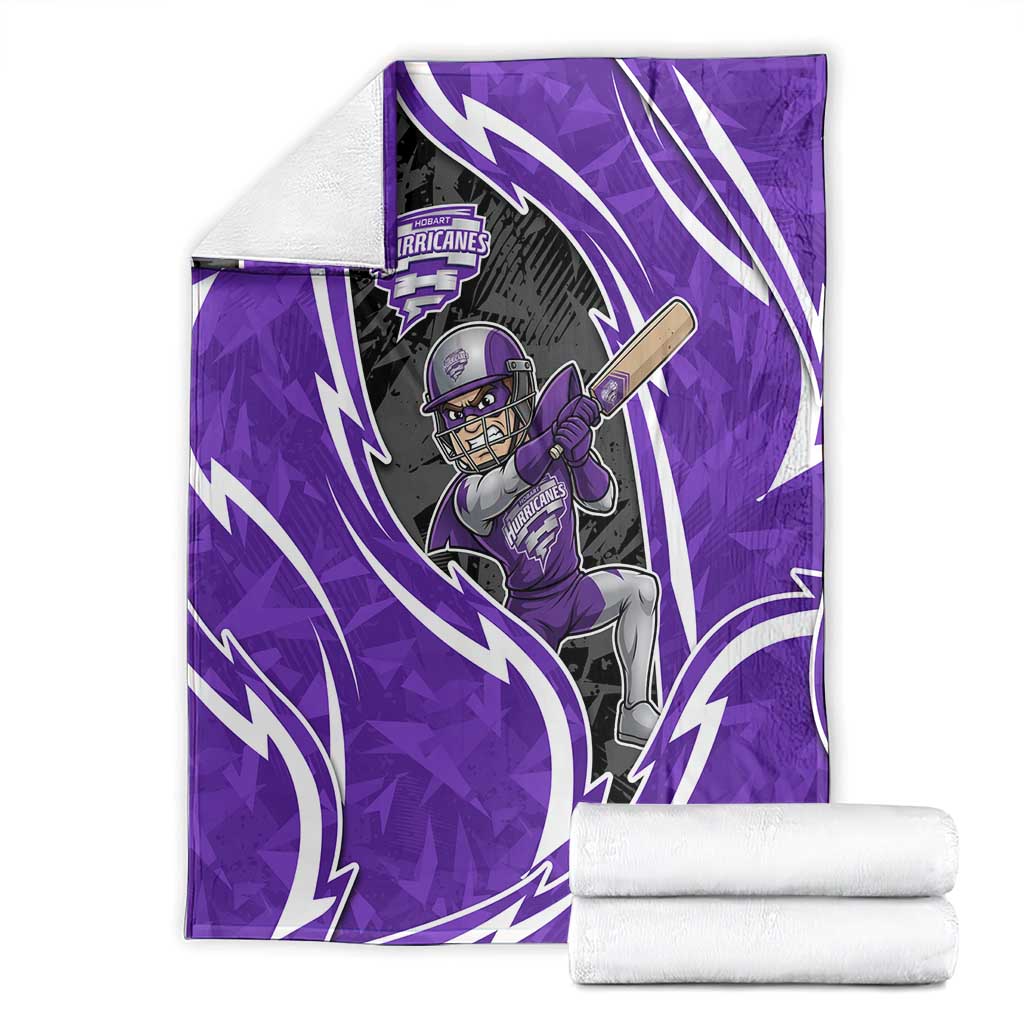 Hobart Hurricanes Blanket Flaming Lightning Storm Geometric Sports Mascot Art