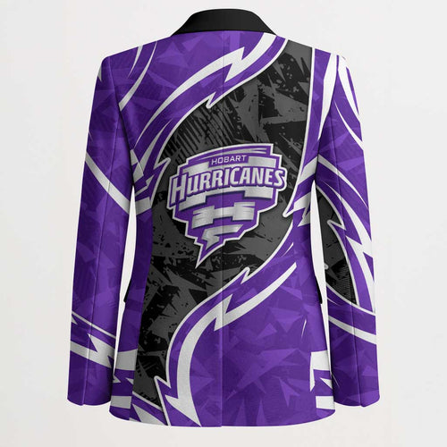 Hobart Hurricanes Blazer Flaming Lightning Storm Geometric Sports Mascot Art
