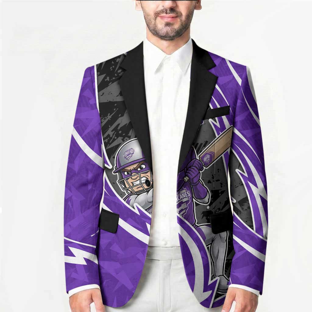 Hobart Hurricanes Blazer Flaming Lightning Storm Geometric Sports Mascot Art