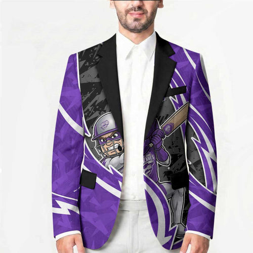 Hobart Hurricanes Blazer Flaming Lightning Storm Geometric Sports Mascot Art