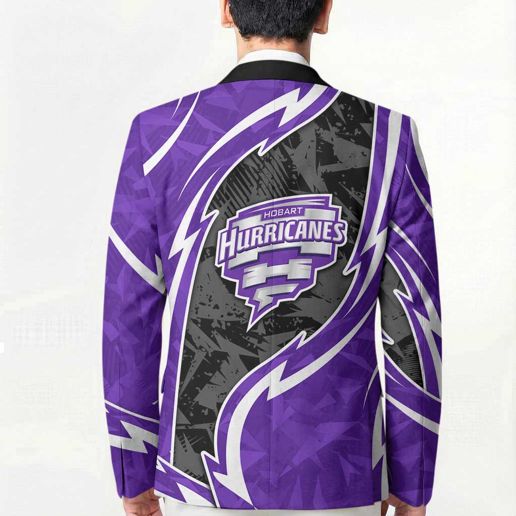 Hobart Hurricanes Blazer Flaming Lightning Storm Geometric Sports Mascot Art