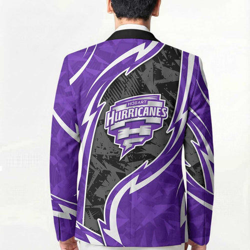 Hobart Hurricanes Blazer Flaming Lightning Storm Geometric Sports Mascot Art