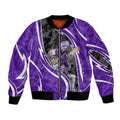 Hobart Hurricanes Bomber Jacket Flaming Lightning Storm Geometric Sports Mascot Art