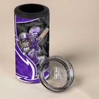 Hobart Hurricanes 4 in 1 Can Cooler Tumbler Flaming Lightning Storm Geometric Sports Mascot Art