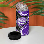 Hobart Hurricanes 4 in 1 Can Cooler Tumbler Flaming Lightning Storm Geometric Sports Mascot Art