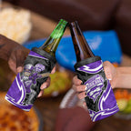 Hobart Hurricanes 4 in 1 Can Cooler Tumbler Flaming Lightning Storm Geometric Sports Mascot Art