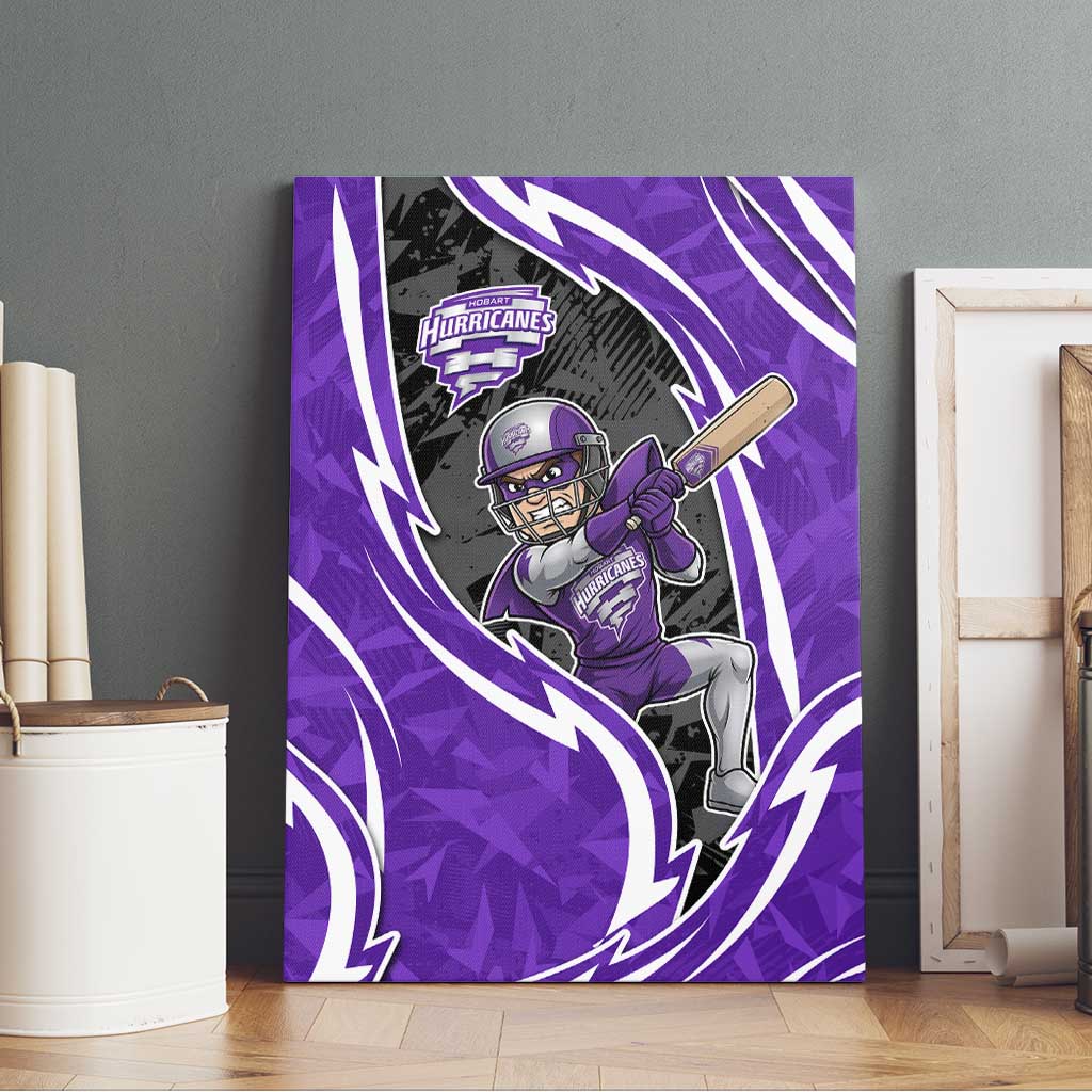 Hobart Hurricanes Canvas Wall Art Flaming Lightning Storm Geometric Sports Mascot Art