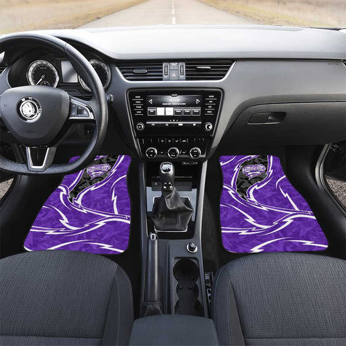 Hobart Hurricanes Car Mats Flaming Lightning Storm Geometric Sports Mascot Art