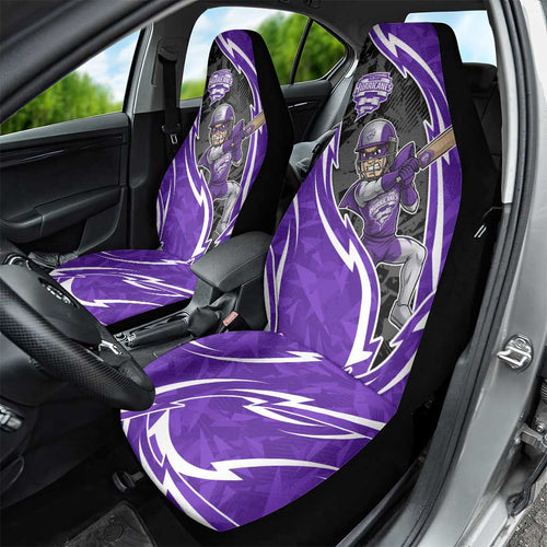 Hobart Hurricanes Car Seat Cover Flaming Lightning Storm Geometric Sports Mascot Art