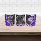 Hobart Hurricanes Ceramic Mug Flaming Lightning Storm Geometric Sports Mascot Art