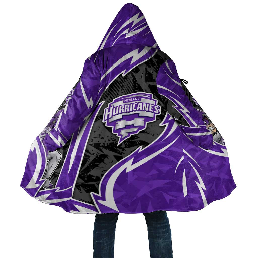 Hobart Hurricanes Cloak Flaming Lightning Storm Geometric Sports Mascot Art