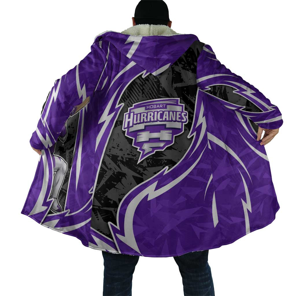 Hobart Hurricanes Cloak Flaming Lightning Storm Geometric Sports Mascot Art