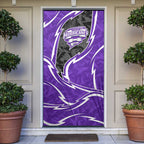 Hobart Hurricanes Door Cover Flaming Lightning Storm Geometric Sports Mascot Art