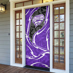 Hobart Hurricanes Door Cover Flaming Lightning Storm Geometric Sports Mascot Art