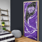 Hobart Hurricanes Door Cover Flaming Lightning Storm Geometric Sports Mascot Art