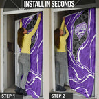 Hobart Hurricanes Door Cover Flaming Lightning Storm Geometric Sports Mascot Art