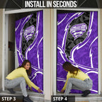 Hobart Hurricanes Door Cover Flaming Lightning Storm Geometric Sports Mascot Art