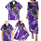 Hobart Hurricanes Family Matching Puletasi and Hawaiian Shirt Flaming Lightning Storm Geometric Sports Mascot Art