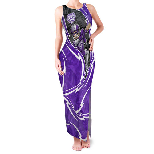 Hobart Hurricanes Family Matching Tank Maxi Dress and Hawaiian Shirt Flaming Lightning Storm Geometric Sports Mascot Art