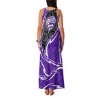 Hobart Hurricanes Family Matching Tank Maxi Dress and Hawaiian Shirt Flaming Lightning Storm Geometric Sports Mascot Art