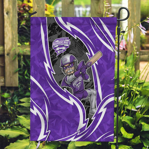 Hobart Hurricanes Garden Flag Flaming Lightning Storm Geometric Sports Mascot Art