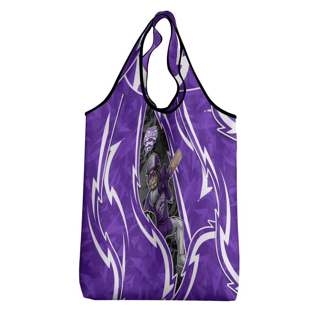 Hobart Hurricanes Grocery Bag Flaming Lightning Storm Geometric Sports Mascot Art
