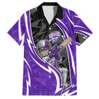 Hobart Hurricanes Hawaiian Shirt Flaming Lightning Storm Geometric Sports Mascot Art