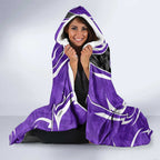 Hobart Hurricanes Hooded Blanket Flaming Lightning Storm Geometric Sports Mascot Art