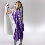 Hobart Hurricanes Hooded Blanket Flaming Lightning Storm Geometric Sports Mascot Art