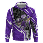 Hobart Hurricanes Hoodie Flaming Lightning Storm Geometric Sports Mascot Art