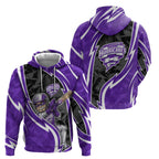Hobart Hurricanes Hoodie Flaming Lightning Storm Geometric Sports Mascot Art